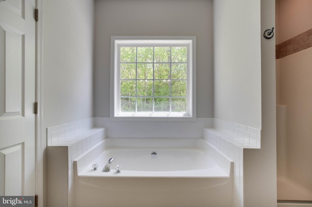 bathroom with a bath