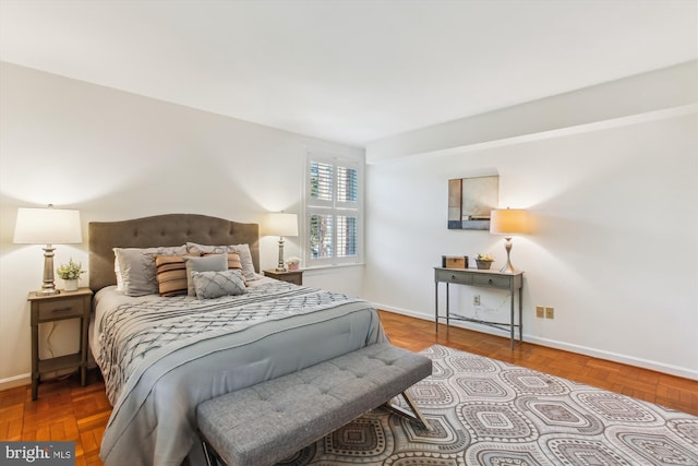 bedroom with baseboards