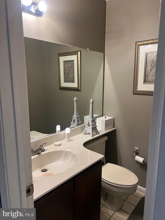 1646 Mcnelis Dr, Southampton, PA 18966 - bathroom featuring toilet, vanity, and tile patterned flooring