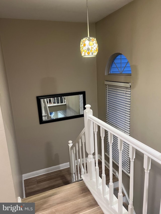 1646 Mcnelis Dr, Southampton, PA 18966 - staircase with baseboards and wood finished floors