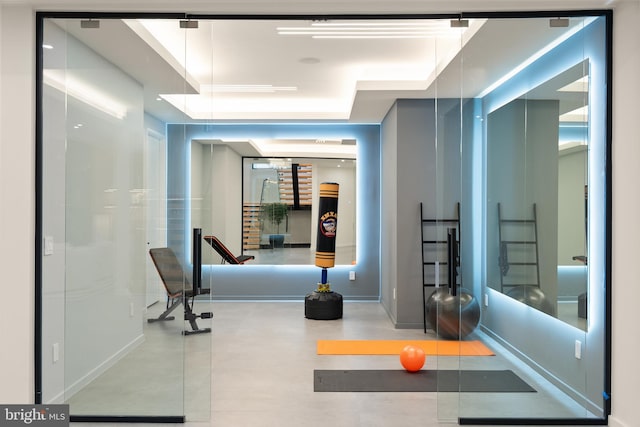 view of workout area