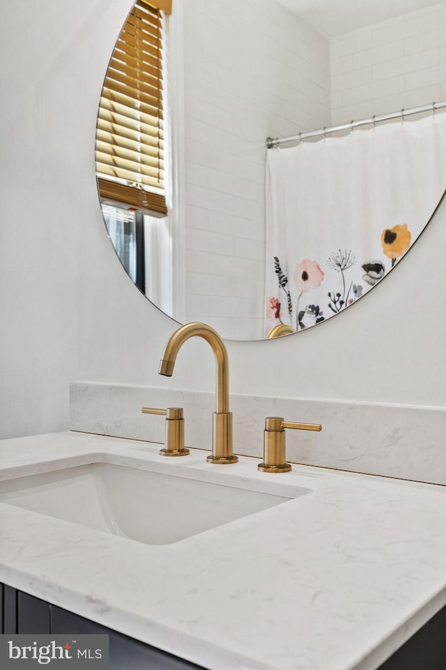 interior details with vanity