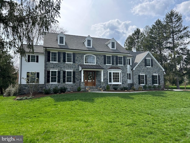 17 Hickory Ln, Malvern, PA 19355 - view of front of property featuring a front lawn and stone siding