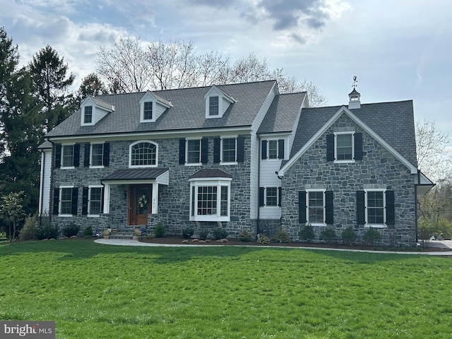 17 Hickory Ln, Malvern, PA 19355 - view of front of property with stone siding and a front lawn