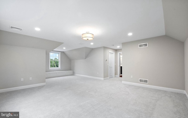 17 Hickory Ln, Malvern, PA 19355 - bonus room with baseboards, vaulted ceiling, visible vents, and light carpet