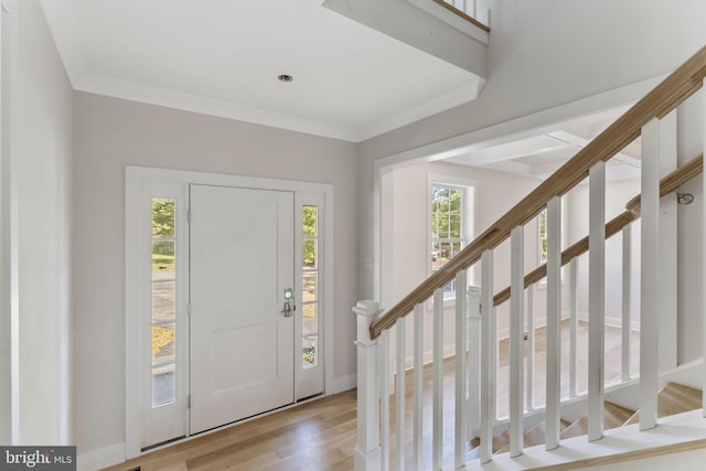 17 Hickory Ln, Malvern, PA 19355 - foyer with stairs, light wood finished floors, and baseboards