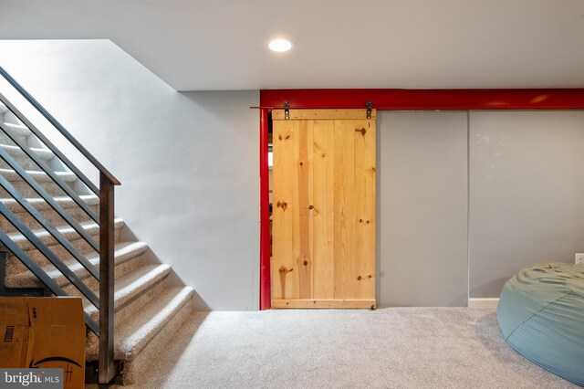 3809 13th St S, Arlington, VA 22204 - stairway with recessed lighting and carpet floors