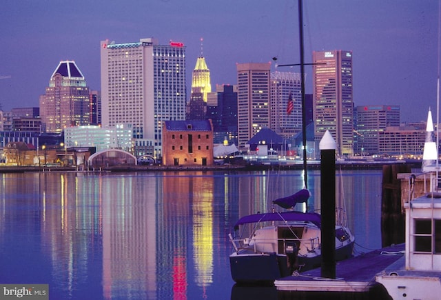 view of city featuring a water view