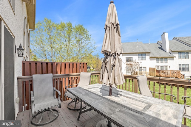 33 Brownstone Dr, East Norriton, PA 19401 - deck with a lawn and outdoor dining space