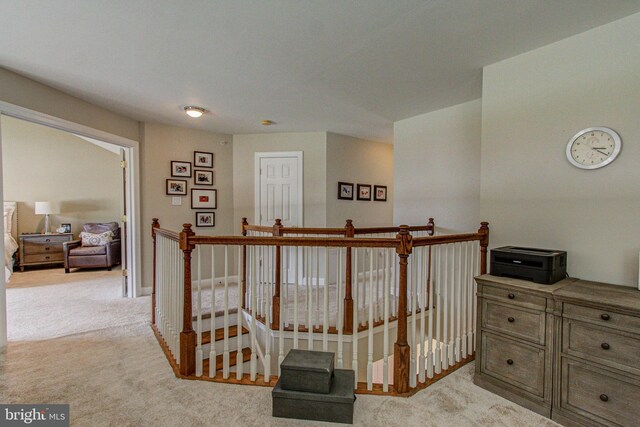 33 Brownstone Dr, East Norriton, PA 19401 - hall with light colored carpet and an upstairs landing