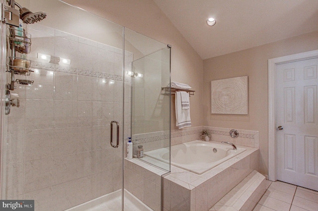 33 Brownstone Dr, East Norriton, PA 19401 - full bathroom featuring tile patterned floors, a garden tub, and a stall shower