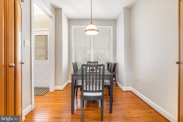 33 Brownstone Dr, East Norriton, PA 19401 - dining space featuring light wood-style flooring and baseboards