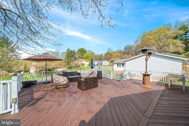 view of wooden terrace