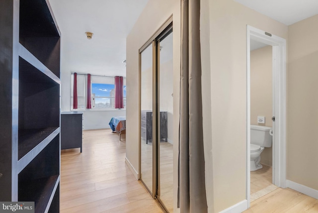 1100 Vine St Unit 1403, Philadelphia, PA 19107 - corridor with baseboards and wood finished floors