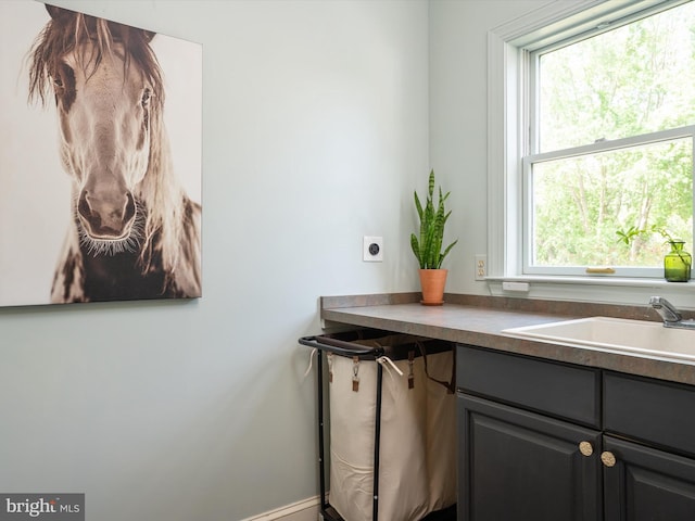 interior space featuring a sink