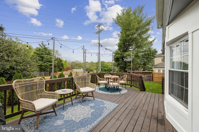 12527 Misty Water Dr, Herndon, VA 20170 - wooden terrace with fence and outdoor dining space