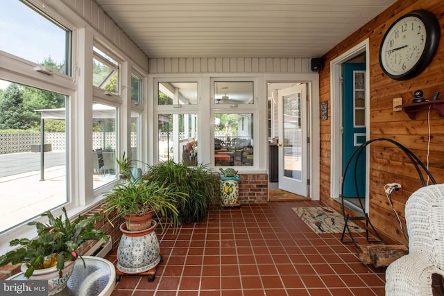 view of sunroom