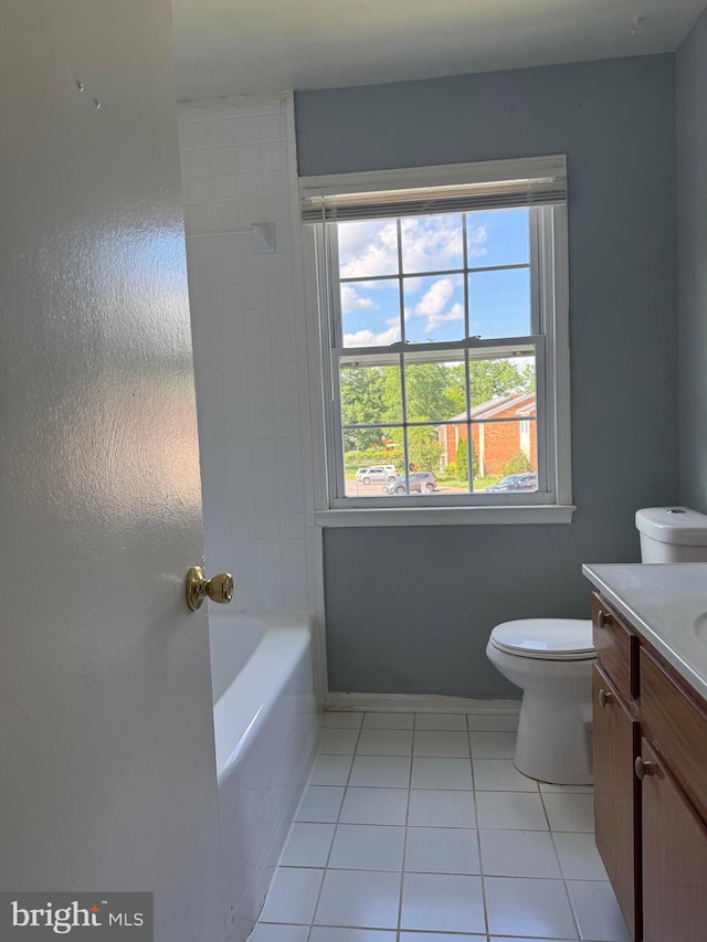 7601 Somerset Ln, Manassas, VA 20111 - bathroom with vanity, tile patterned flooring, and toilet