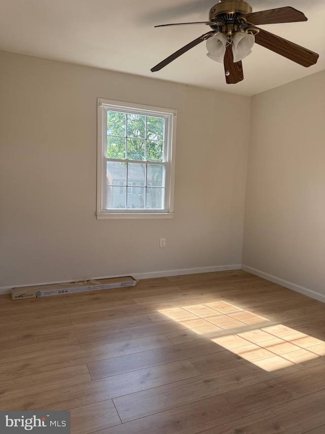 7601 Somerset Ln, Manassas, VA 20111 - empty room featuring baseboards, wood finished floors, and ceiling fan