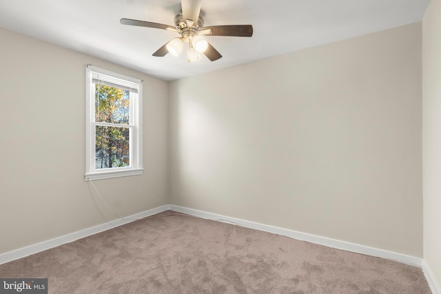 96 Budd Ave, Pemberton, NJ 08068 - spare room with light colored carpet, baseboards, and a ceiling fan