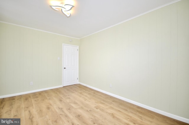 3532 Sheffield Ave, Philadelphia, PA 19136 - empty room with light wood finished floors, baseboards, and ornamental molding