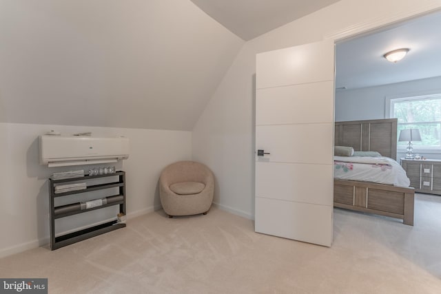 bonus room with carpet floors, lofted ceiling, and baseboards