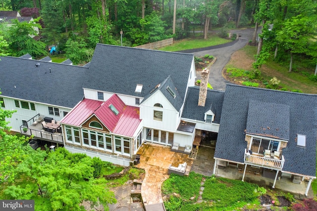 aerial view of property and surrounding area