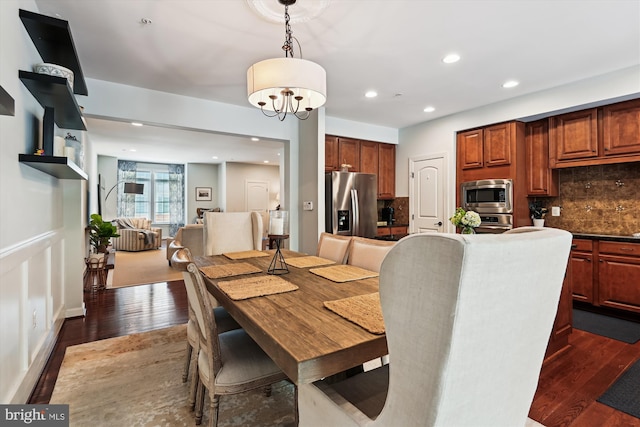 517 Deep Creek Vw, Annapolis, MD 21409 - dining room with recessed lighting and dark wood-type flooring
