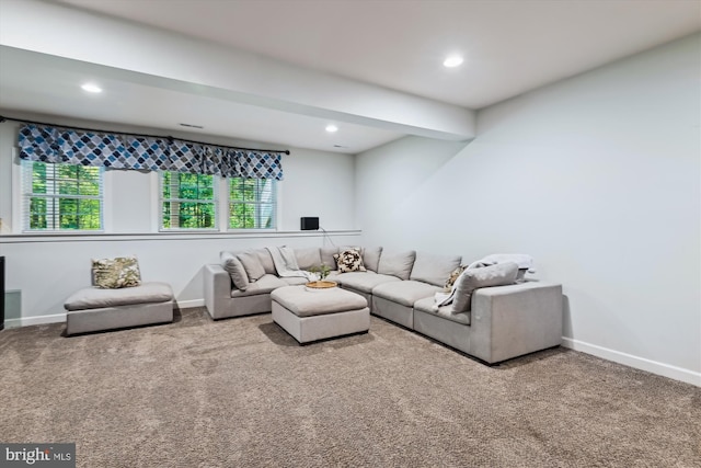 517 Deep Creek Vw, Annapolis, MD 21409 - living area with baseboards, recessed lighting, and carpet floors