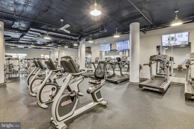 view of workout area