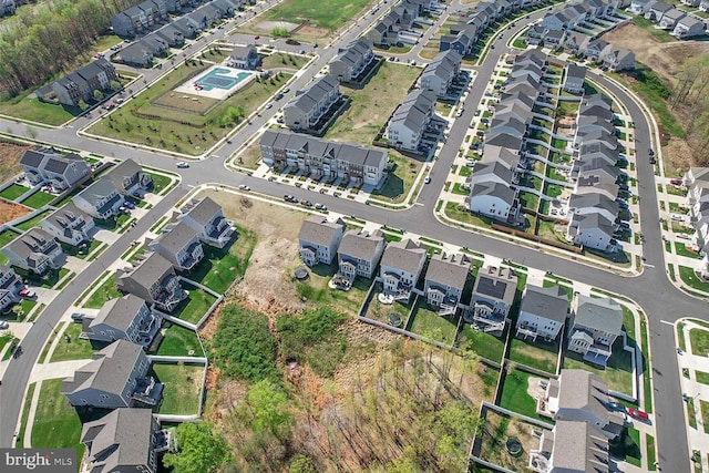 birds eye view of property featuring a residential view