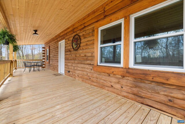 136 Wildwood Ln, Shenandoah, VA 22849 - wooden terrace with covered porch