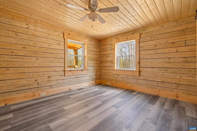 136 Wildwood Ln, Shenandoah, VA 22849 - unfurnished room with a sauna, ceiling fan, wooden ceiling, and wood finished floors