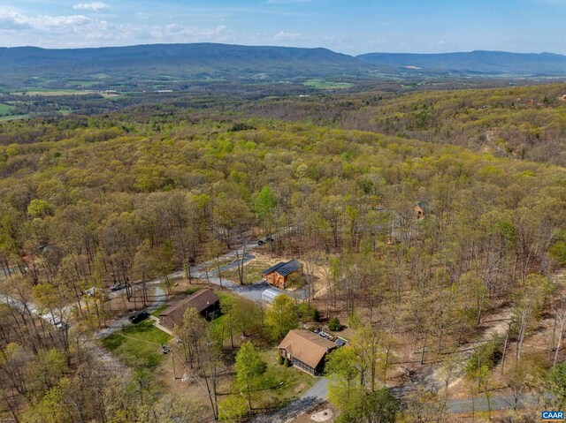 136 Wildwood Ln, Shenandoah, VA 22849 - aerial view featuring a forest view and a mountain view
