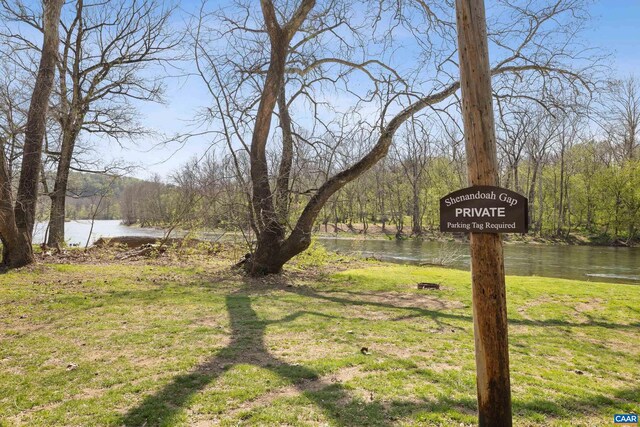 136 Wildwood Ln, Shenandoah, VA 22849 - view of yard with a water view and a forest view