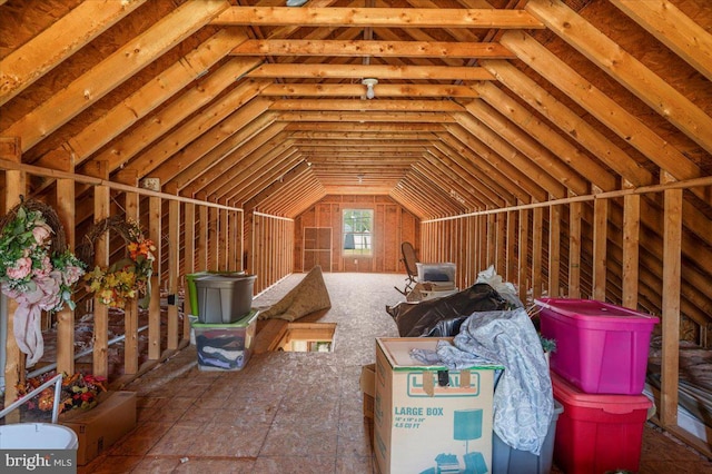view of attic