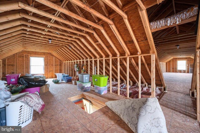 view of attic