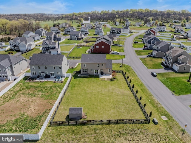 birds eye view of property featuring a residential view