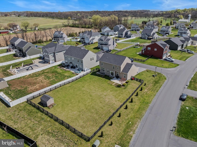 birds eye view of property featuring a residential view