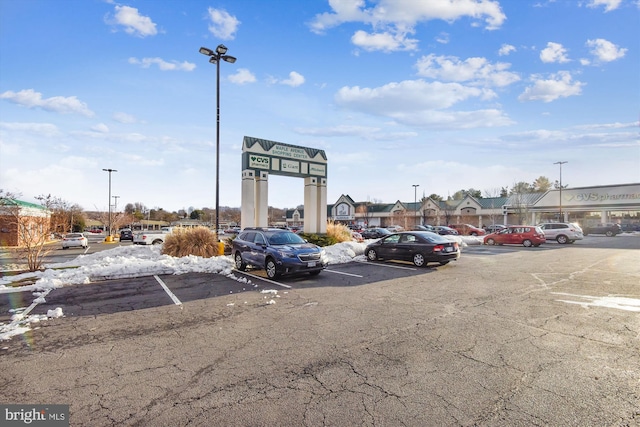 view of uncovered parking lot