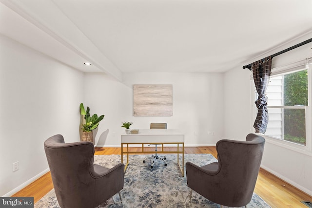 1925 Upper Lake Dr, Reston, VA 20191 - office space with baseboards, wood finished floors, and recessed lighting