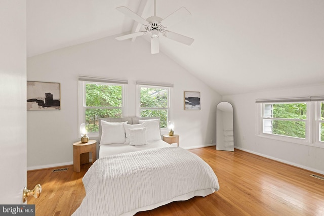 1925 Upper Lake Dr, Reston, VA 20191 - bedroom with wood finished floors, baseboards, and ceiling fan