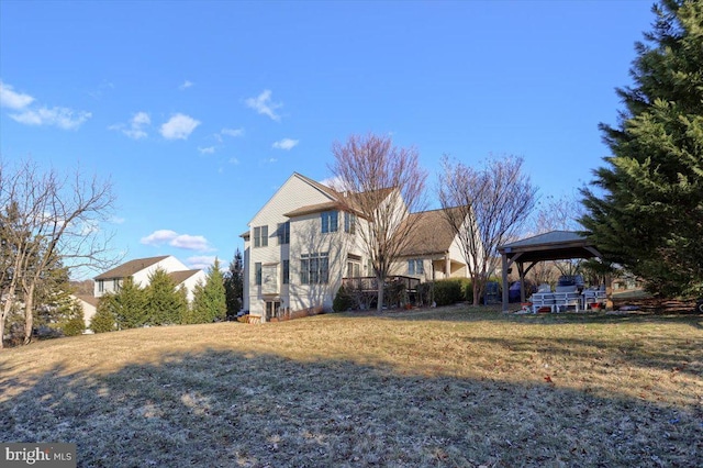 704 Goddard Dr, York, PA 17402 - rear view of property with a gazebo and a lawn