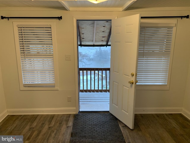 15 Higginsville Ln, Mount Royal, NJ 08061 - doorway to outside featuring wood finished floors and baseboards
