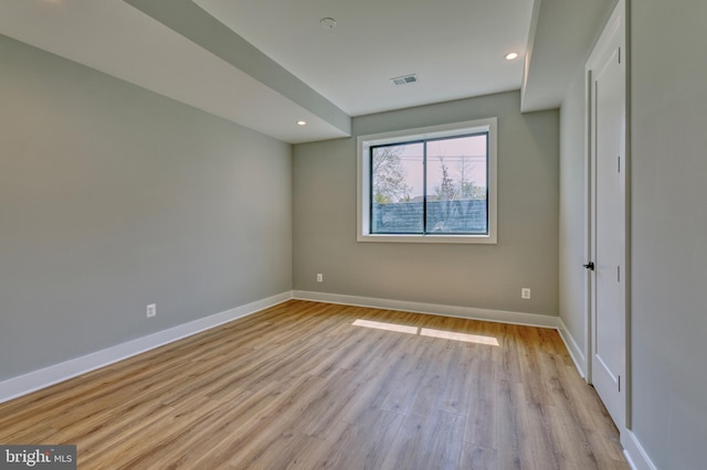 1127 Guilford Ct, Mclean, VA 22101 - unfurnished bedroom featuring visible vents, baseboards, light wood finished floors, and recessed lighting