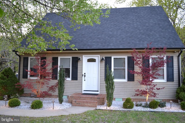 6190 Ayrshire Dr, Salisbury, MD 21801 - cape cod home featuring a shingled roof and crawl space