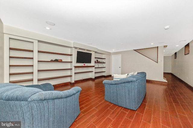 17449 Irishtown Rd, Emmitsburg, MD 21727 - living area with baseboards, recessed lighting, and wood finished floors