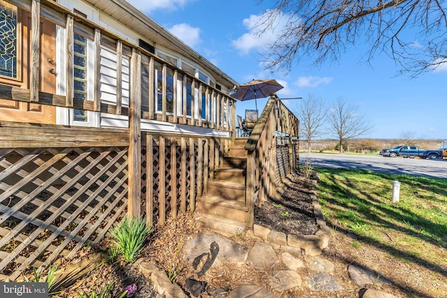 17449 Irishtown Rd, Emmitsburg, MD 21727 - view of side of home featuring a wooden deck and stairs