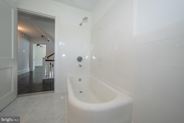 723 S Latches Ln, Merion Station, PA 19066 - full bath with washtub / shower combination and tile walls