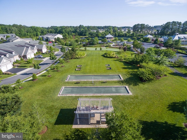 aerial perspective of suburban area
